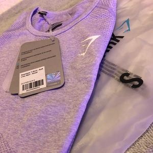 GYMSHARK WOMENS SEAMLESS T-SHIRT SOFT LILAC MARL